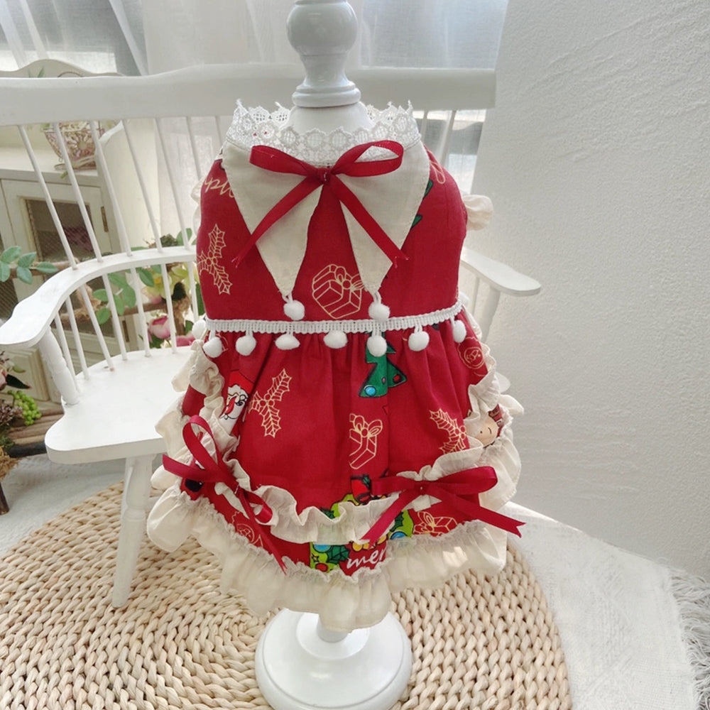 cat dress for christmas Pet Cat Universal Christmas Skirt Clothing XLarge