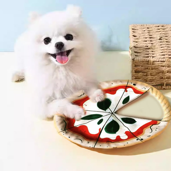 Pizza Cotton Rope Dog Toy