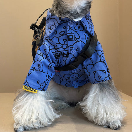 Blue Bear Cute Dog Shirt petin