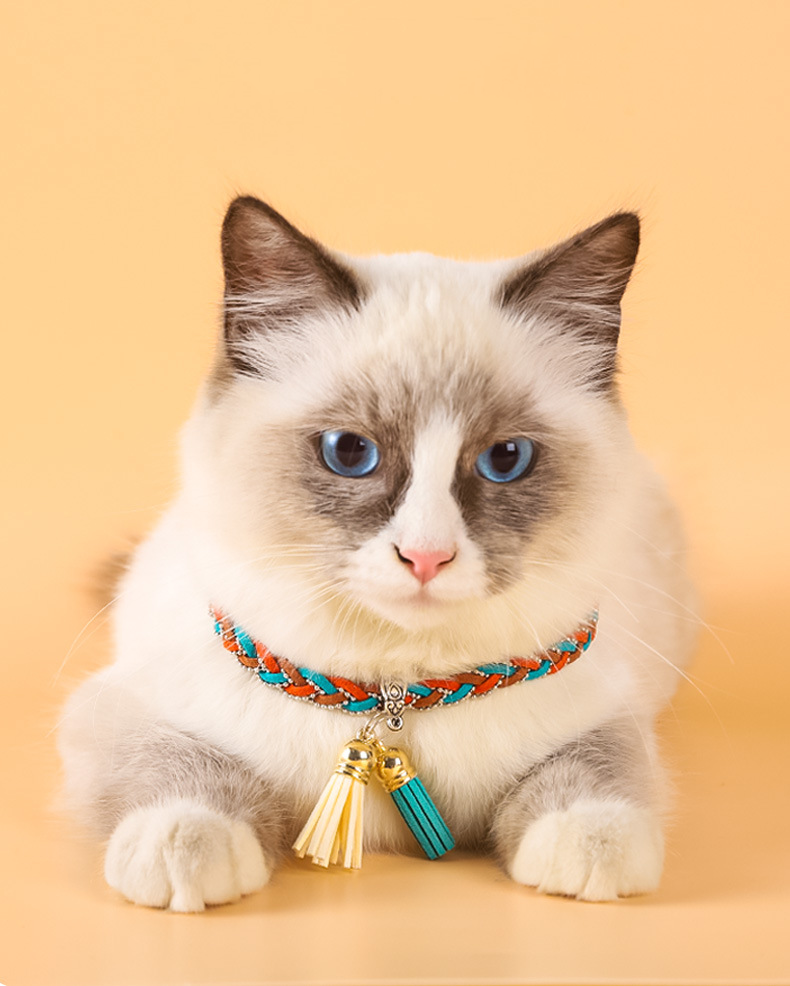 Bright Silk Adjustable Cat Collar petin