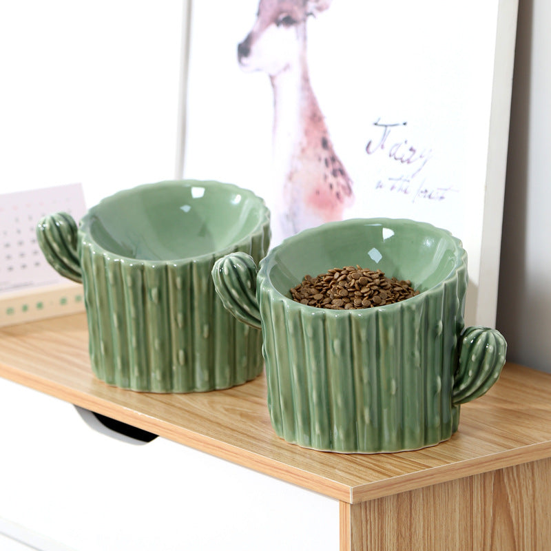 Cactus Neck-Care Pet Food Bowl petin