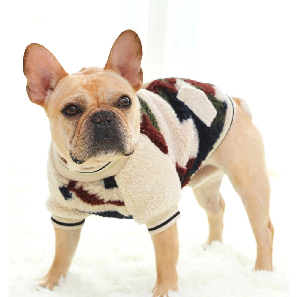 Camouflage Berber Fleece Zip Dog Coat  lovepetin