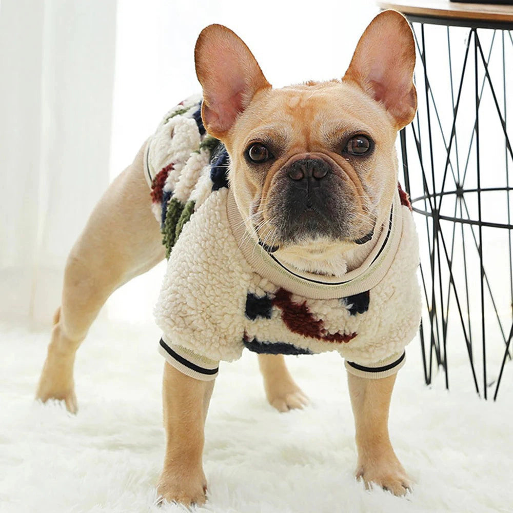 Camouflage Berber Fleece Zip Dog Coat  lovepetin 1