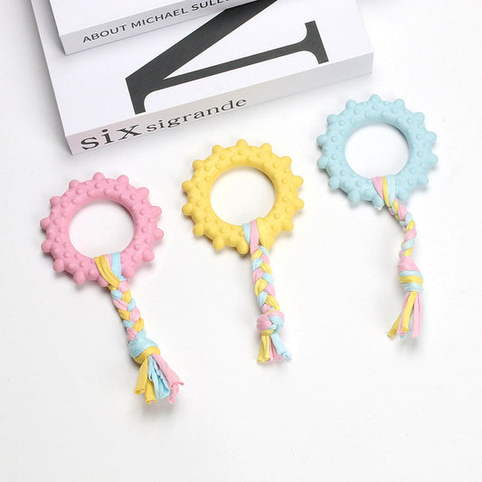 Candy Color TPR Cloth Dog Chew Toys petin