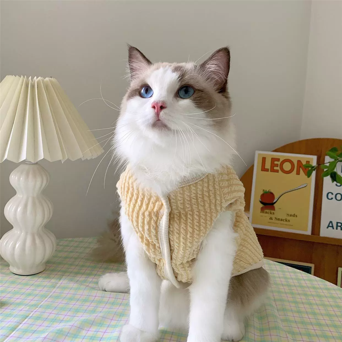 Candy Color Warm Cat Vest petin