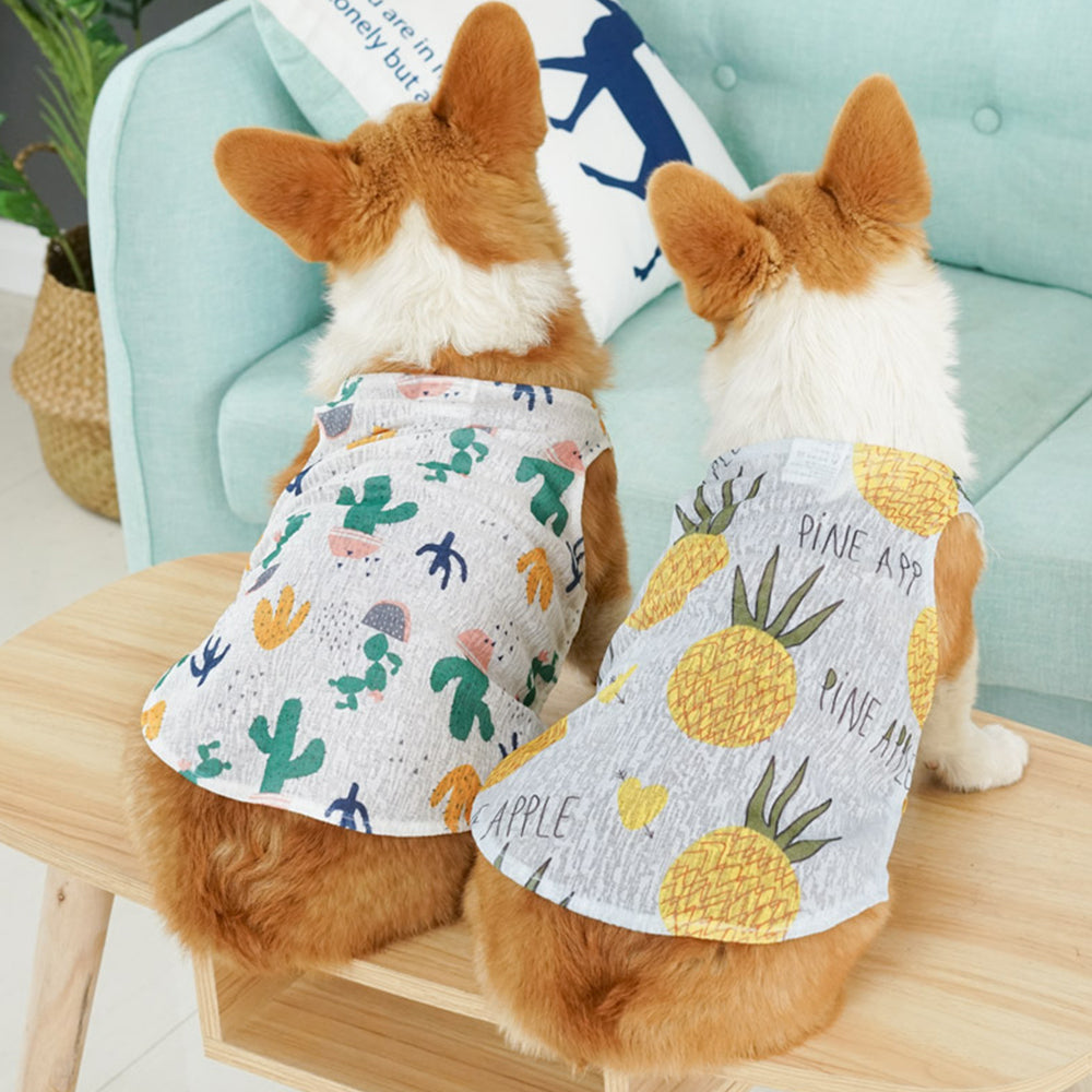 Cartoon Gauze Dog Summer T-shirt petin