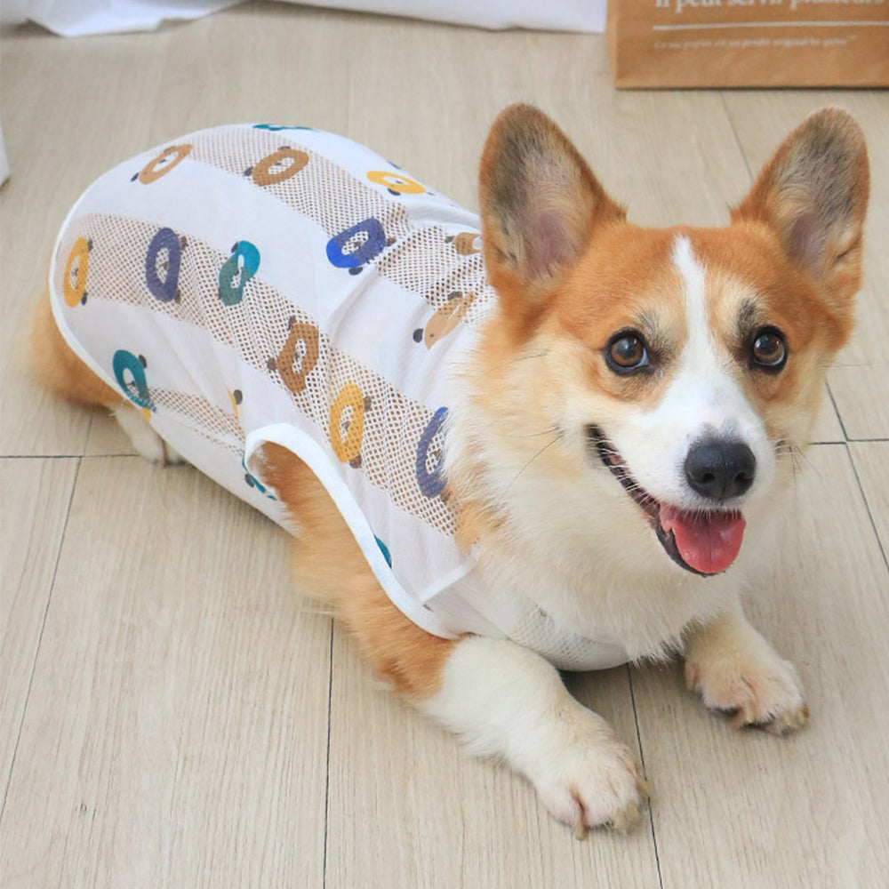 Cartoon Print Breathable Dog T-shirt petin