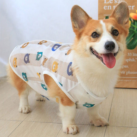 Cartoon Print Breathable Dog T-shirt petin