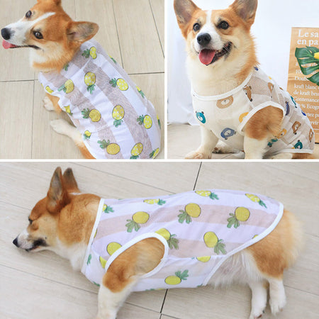 Cartoon Print Breathable Dog T-shirt petin