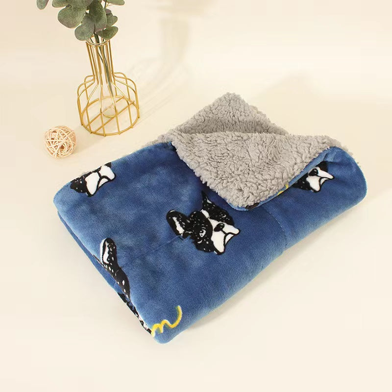 Cartoon Thickened Pet Blanket petin