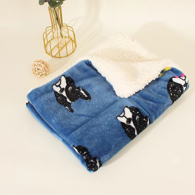 Cartoon Thickened Pet Blanket petin