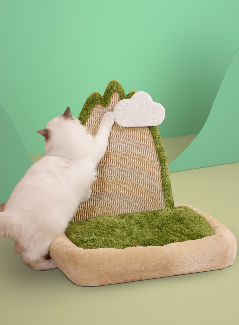 Castle Peak Cat Bed with Scratching Board petin