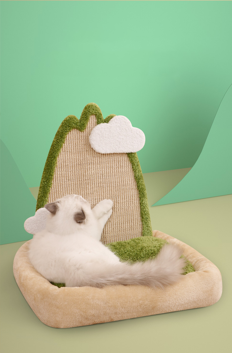 Castle Peak Cat Bed with Scratching Board petin