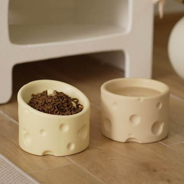 Cheese Ceramic Pet Bowl