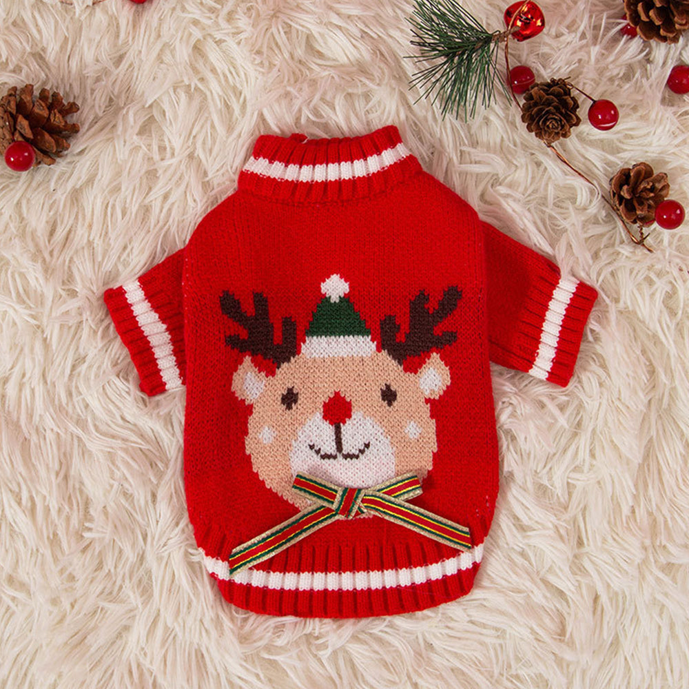 Christmas Elk Pet Sweater petin