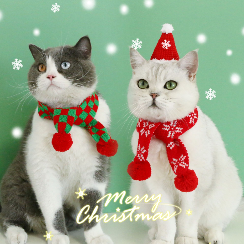 Christmas Lovely Adjustable Cat Scarf petin