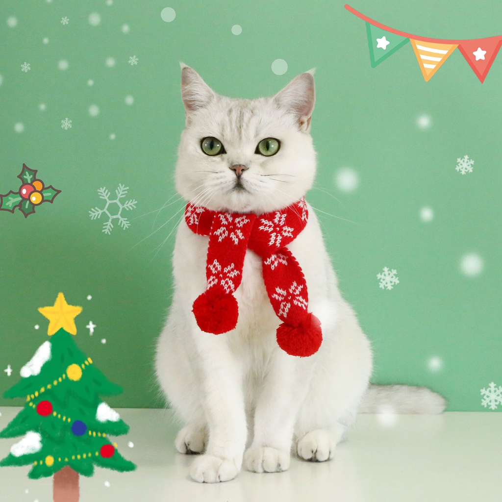 Christmas Lovely Adjustable Cat Scarf petin