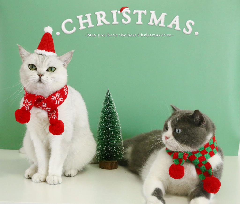 Christmas Lovely Adjustable Cat Scarf petin