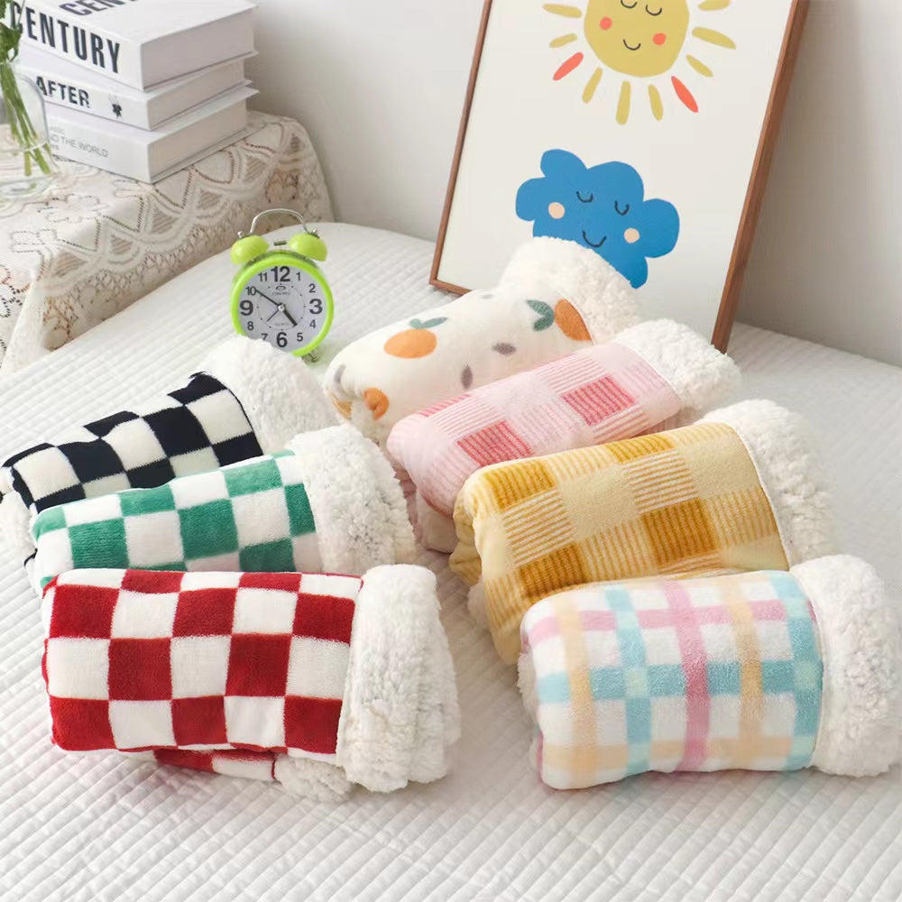 Classic Colorful Plaid Pet Blanket petin