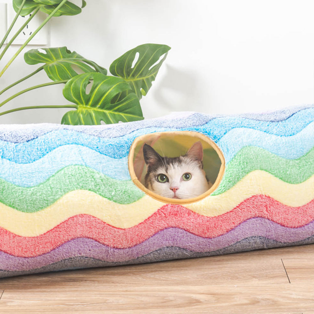 Collapsible Rainbow Cat Tunnel petin