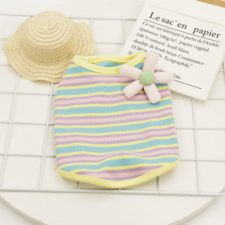 Color Stripe Cute Cat Dress petin