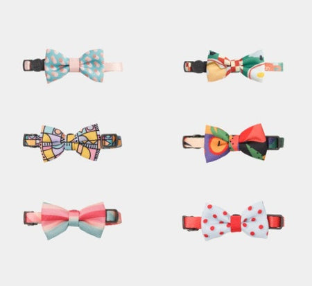 Colorful Abstract Style Cat Bow Tie petin