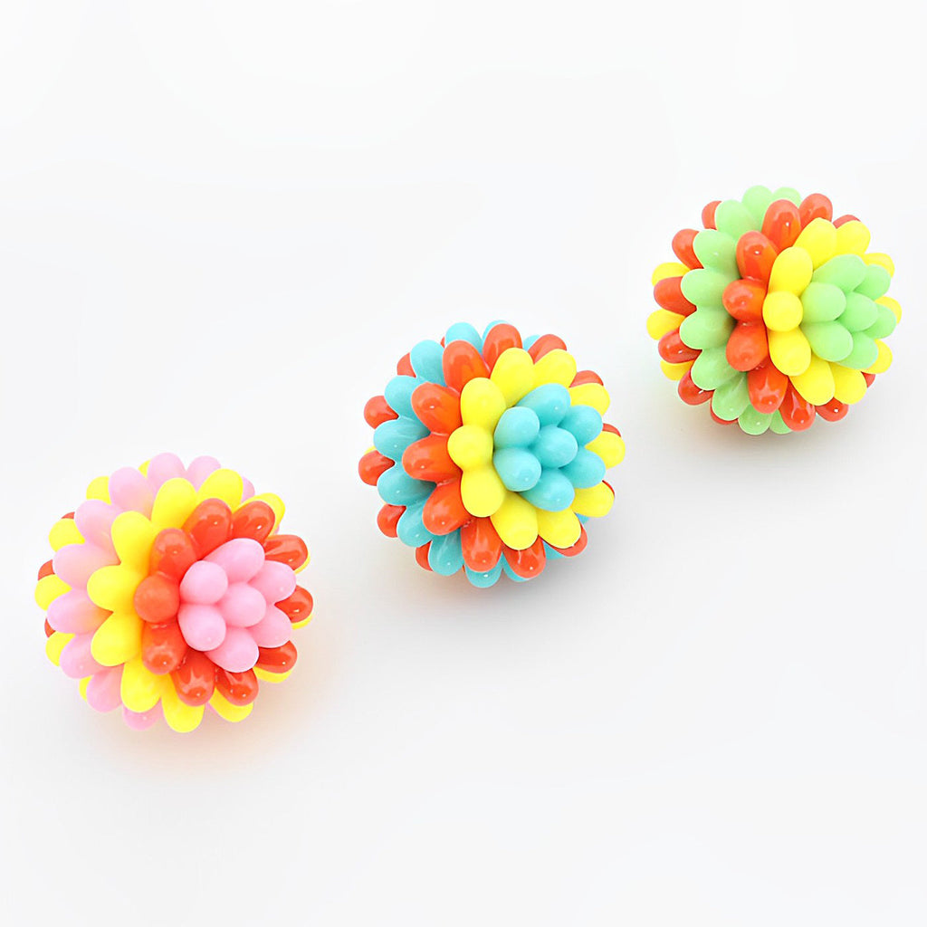 Colorful Elastic Teeth Cleaning Dog Ball Toys petin