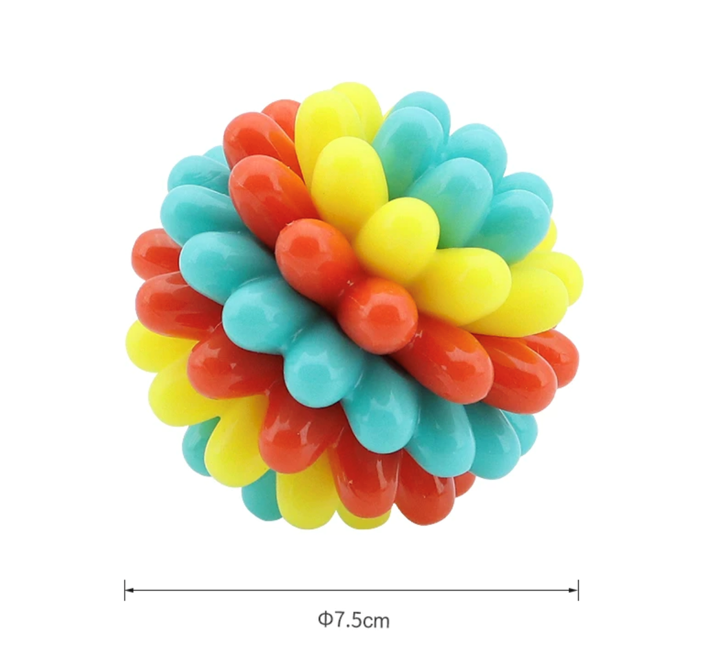 Colorful Elastic Teeth Cleaning Dog Ball Toys petin