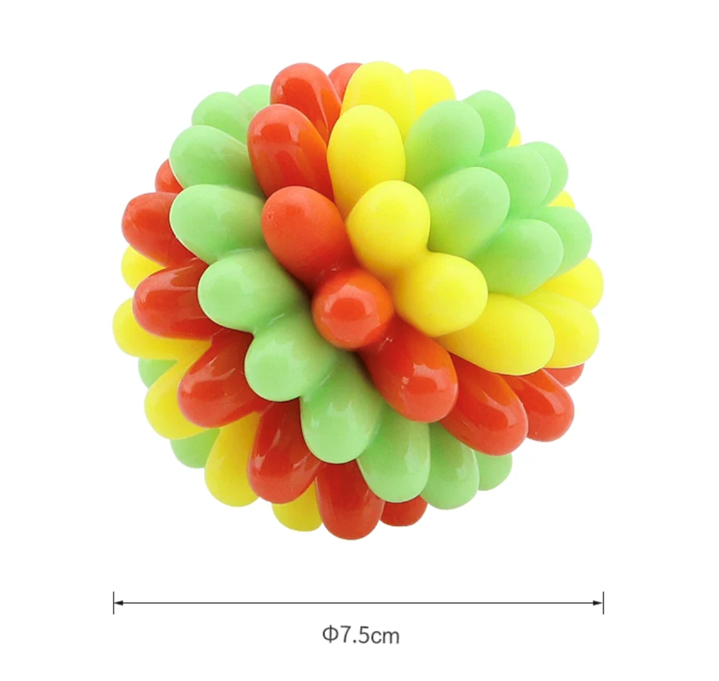 Colorful Elastic Teeth Cleaning Dog Ball Toys petin