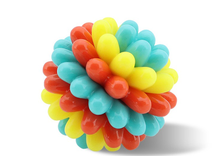 Colorful Elastic Teeth Cleaning Dog Ball Toys petin