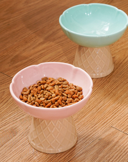 Colorful Ice-cream Elevated Pet Food Bowl petin