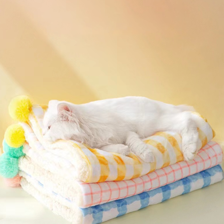 Colorful Plaid Pet Blanket petin