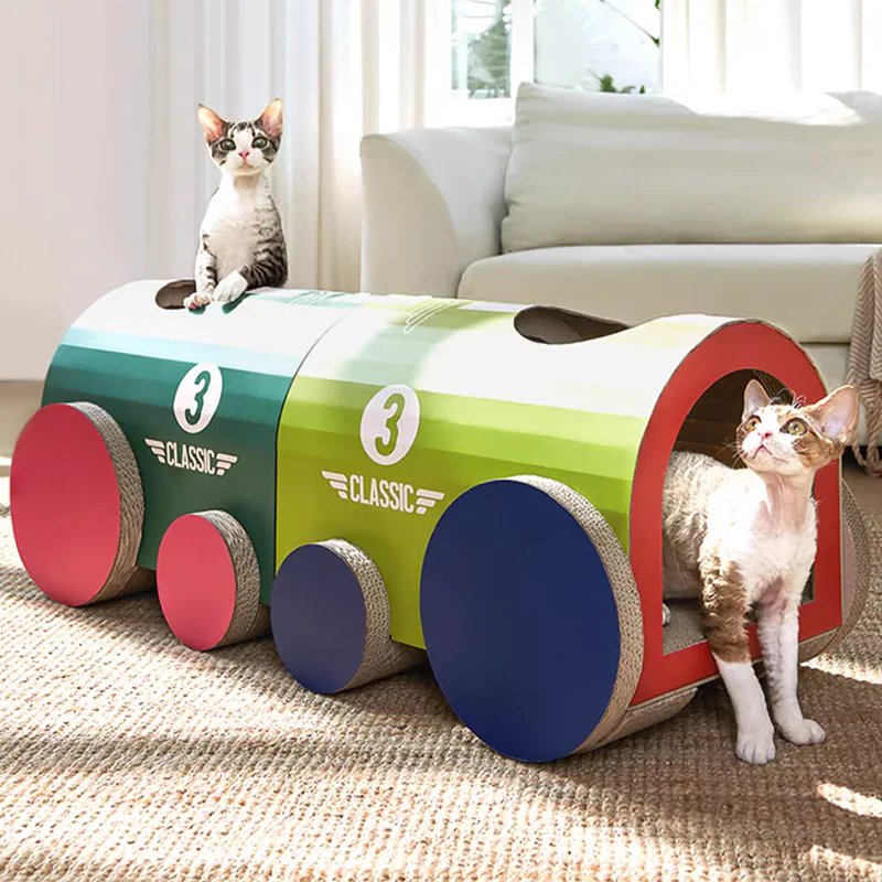 Colorful Vintage Corrugated Cat Scratcher