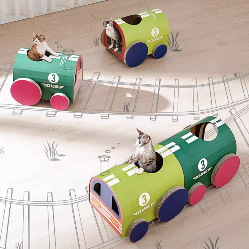 Colorful Vintage Corrugated Cat Scratcher 1