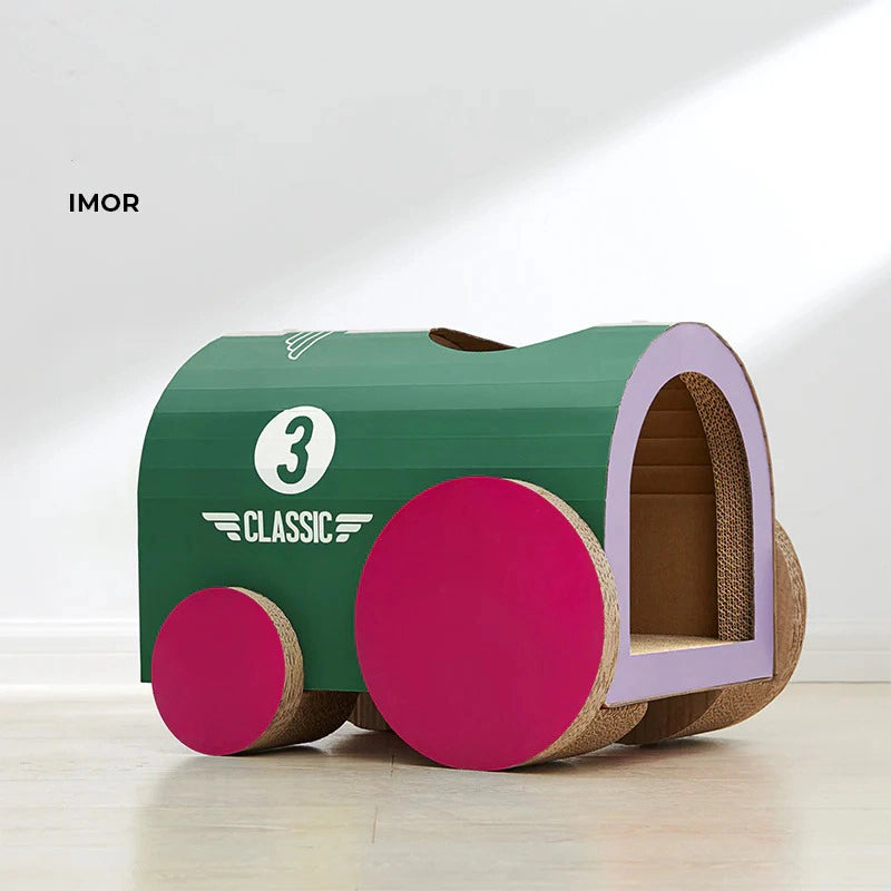 Colorful Vintage Corrugated Cat Scratcher lovepetin 1