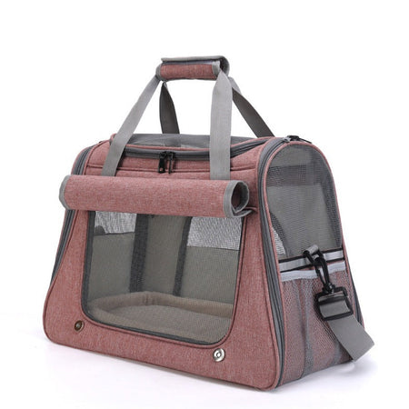 Cross Body Breathable Gridding Pet Travel Bag petin