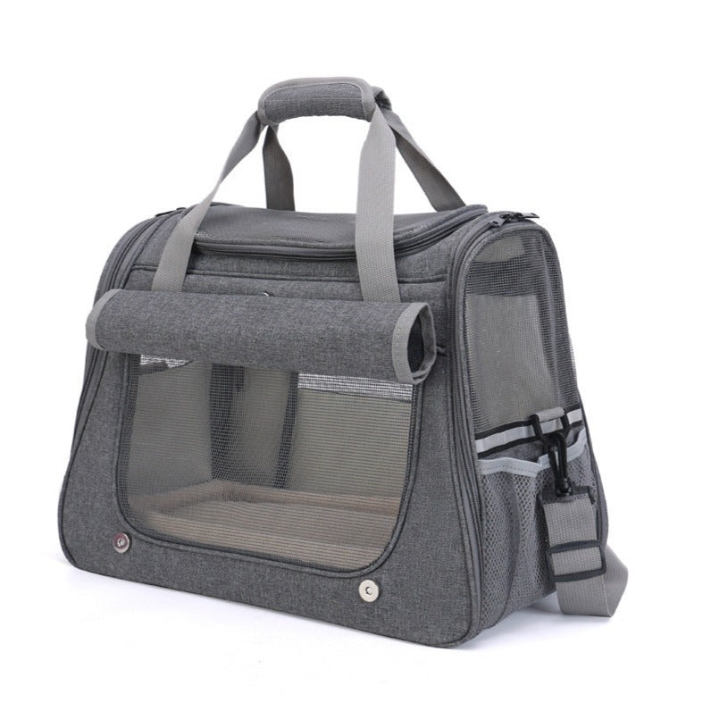 Cross Body Breathable Gridding Pet Travel Bag petin