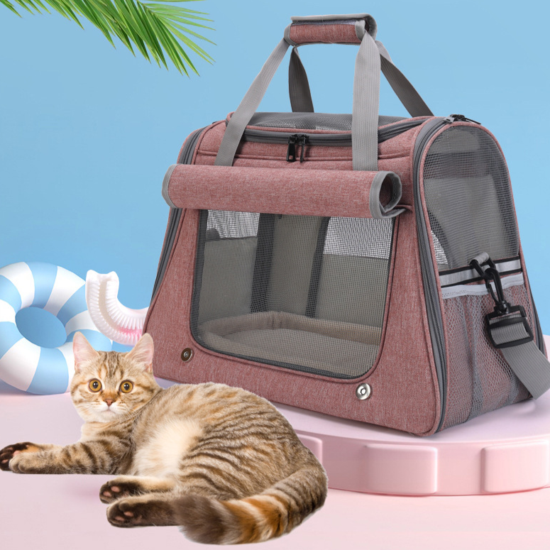 Cross Body Breathable Gridding Pet Travel Bag petin