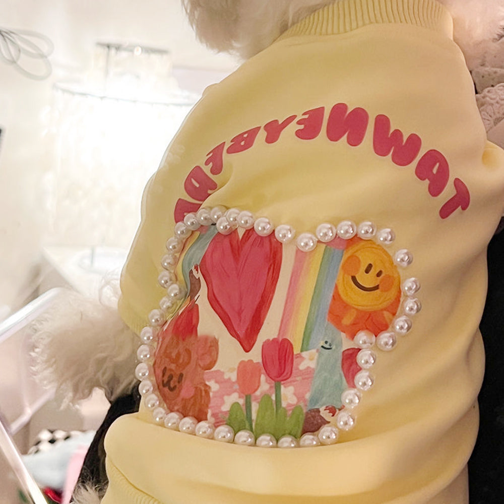 Cute Bear Embroidery Cat Shirt petin