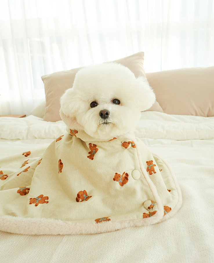 Cute Bear Pet Cloak Blanket petin