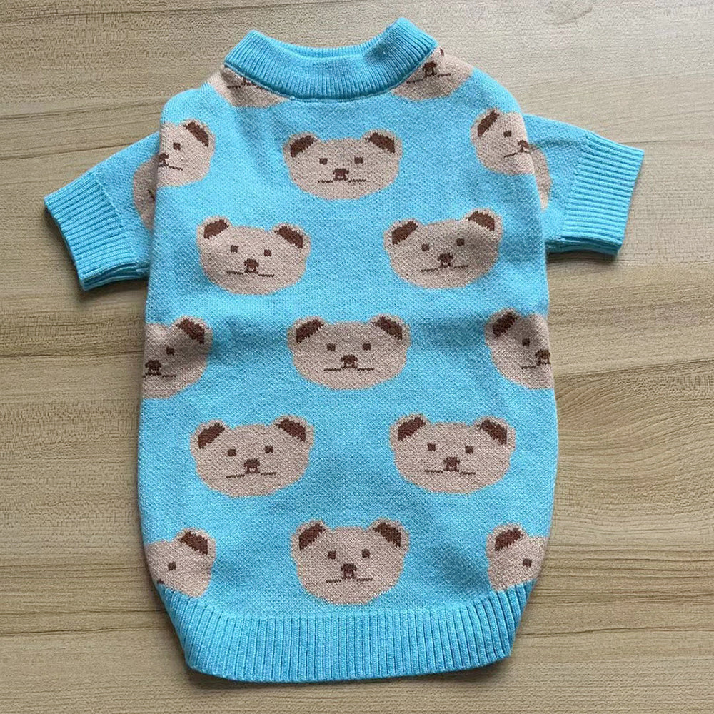 Cute Bear Print Cat Sweater petin