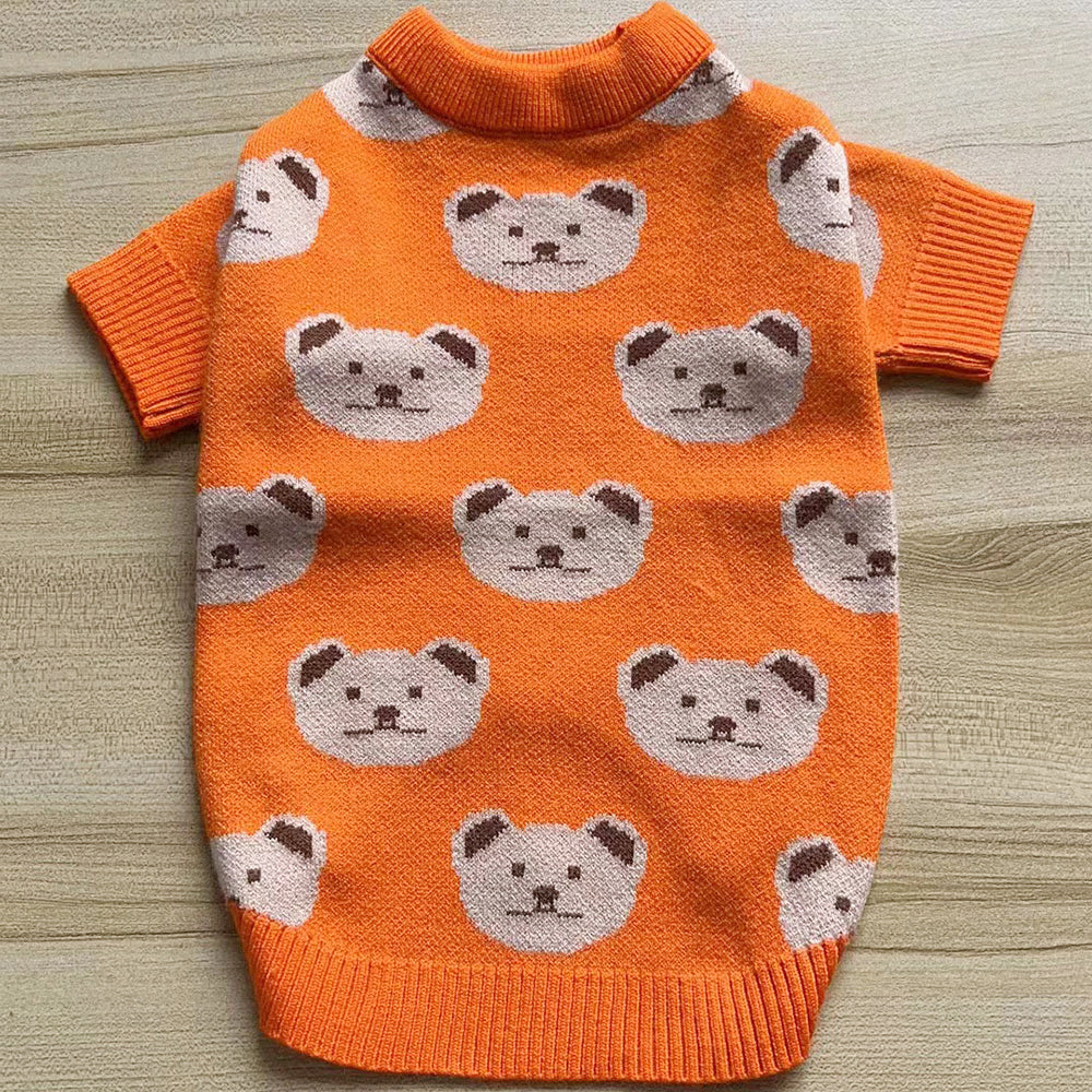 Cute Bear Print Cat Sweater petin