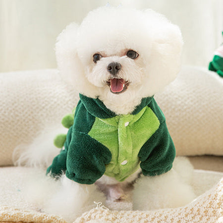 Cute Dinosaur Flannel Pet Clothes petin