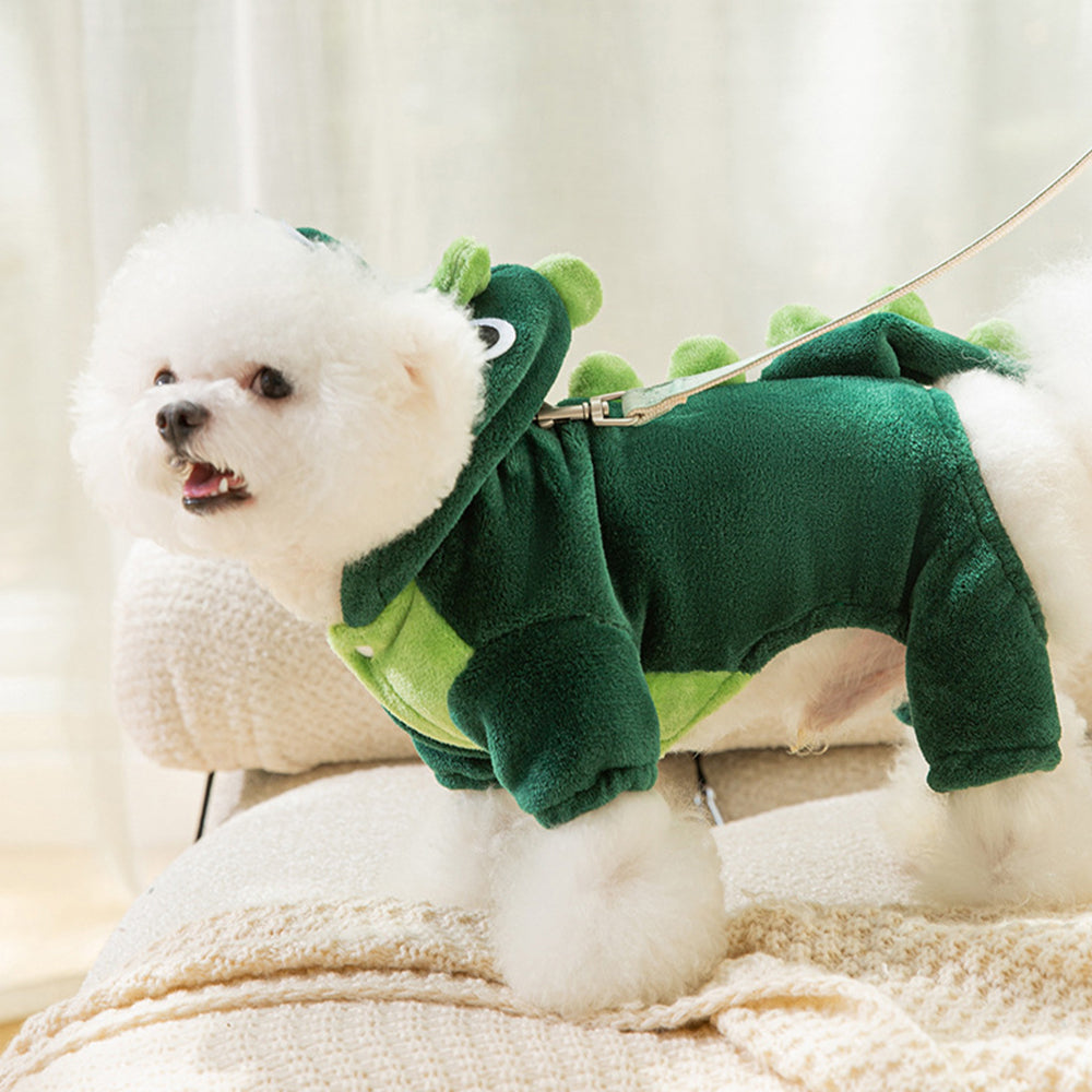 Cute Dinosaur Flannel Pet Clothes petin