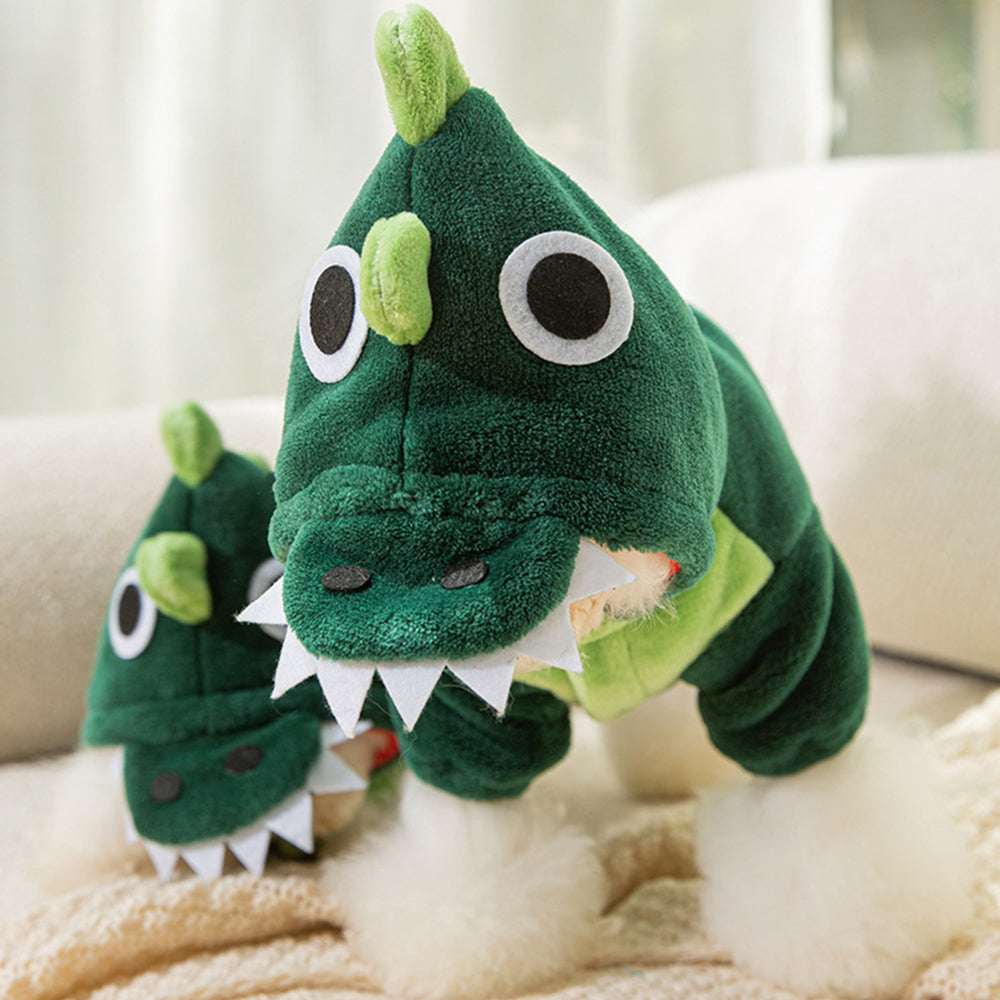 Cute Dinosaur Flannel Pet Clothes petin