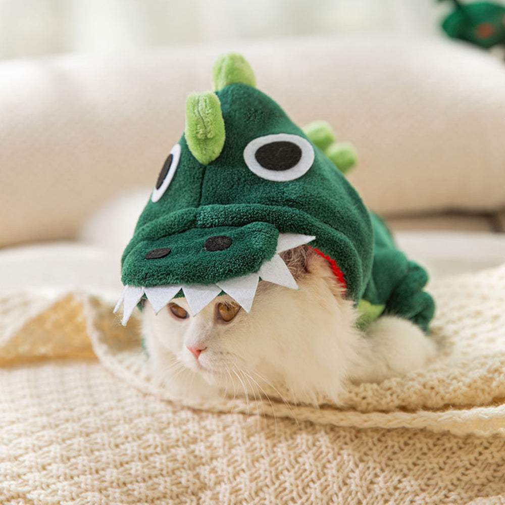 Cute Dinosaur Flannel Pet Clothes petin