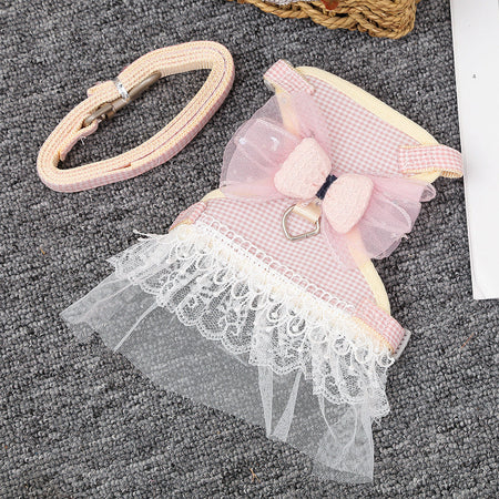 Cute Lace Princess Style Cat Harness petin