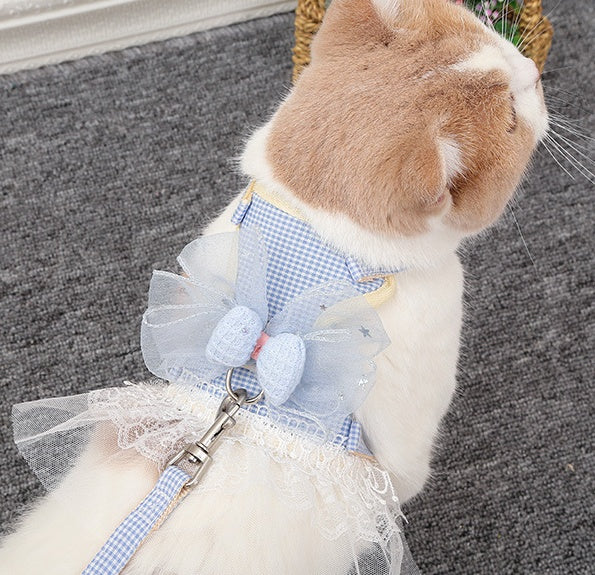 Cute Lace Princess Style Cat Harness petin