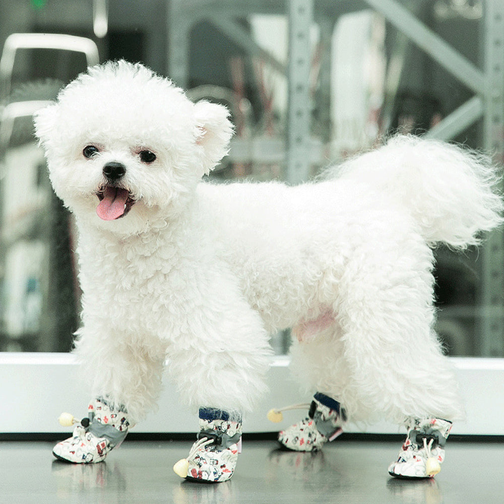 Cute Printed Breathable Soft-soled Dog shoes petin