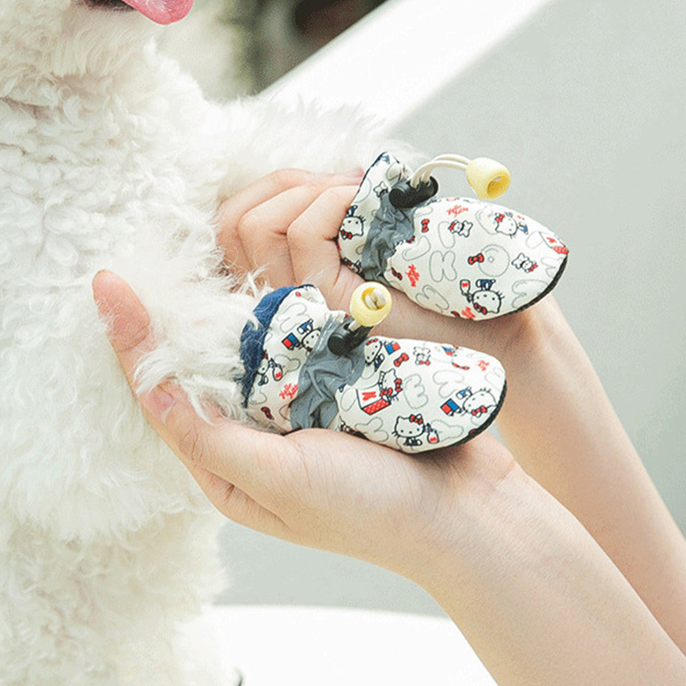 Cute Printed Breathable Soft-soled Dog shoes petin